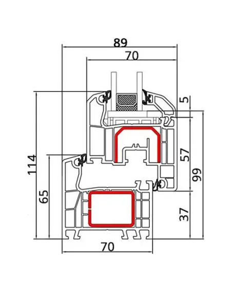 Okno PCV 50 x 50 cm Rozwierno-Uchylne Dwuszybowe Aluplast IDEAL 4000