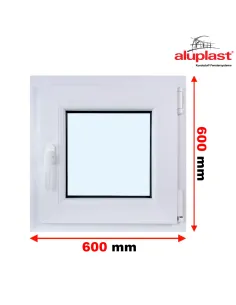 Okno PCV 60 x 60 cm Rozwierno-Uchylne Dwuszybowe Aluplast IDEAL 4000