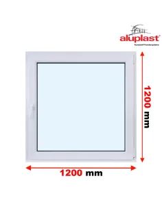 Okno PCV 120 x 120 cm Rozwierno-Uchylne Dwuszybowe Aluplast IDEAL 8000