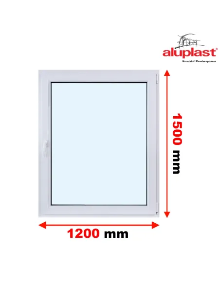 Okno PCV 120 x 150 cm Rozwierno-Uchylne Trzyszybowe Aluplast IDEAL 8000