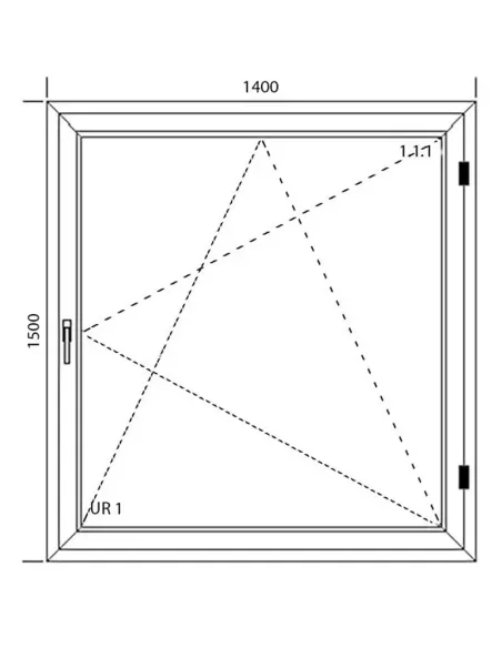 Okno PCV 120 x 150 cm Rozwierno-Uchylne Dwuszybowe Aluplast IDEAL 4000