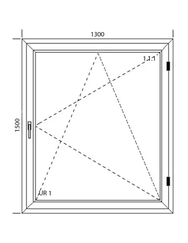 Okno PCV 130 x 150 cm Rozwierno-Uchylne Dwuszybowe Aluplast IDEAL 4000