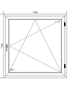 Okno PCV 130 x 130 cm Rozwierno-Uchylne Trzyszybowe Aluplast IDEAL 8000 2