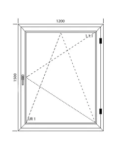 Okno PCV 120 x 150 cm Rozwierno-Uchylne Trzyszybowe Aluplast IDEAL 8000 2