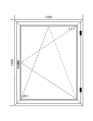 Okno PCV 120 x 150 cm Rozwierno-Uchylne Trzyszybowe Aluplast IDEAL 8000