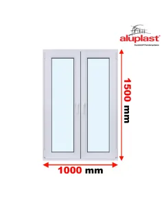 Okno PCV 100 x 150 cm Dwukwaterowe: Rozwierane + Rozwierno-uchylne Aluplast IDEAL 4000