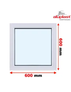 Okno PCV 60 x 60 cm FIX (Stałe) Aluplast IDEAL 8000