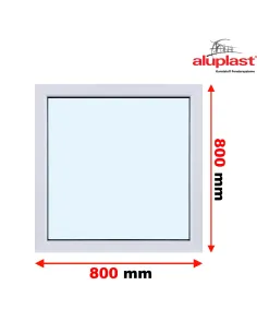 Okno PCV 80 x 80 cm FIX (Stałe) Aluplast IDEAL 4000