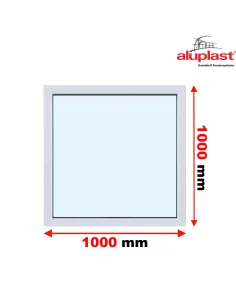 Okno PCV 100 x 100 cm FIX (Stałe) Aluplast IDEAL 8000