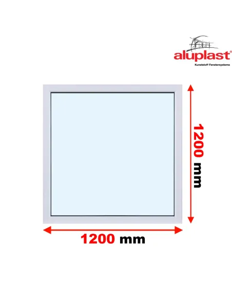 Okno PCV 120 x 120 cm FIX (Stałe) Aluplast IDEAL 4000