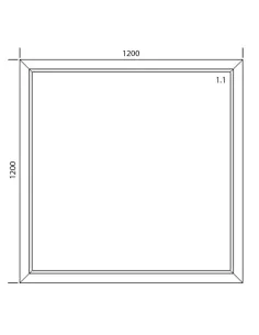 Okno PCV 120 x 120 cm FIX (Stałe) Aluplast IDEAL 4000 2