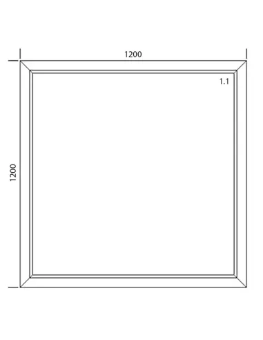 Okno PCV 120 x 120 cm FIX (Stałe) Aluplast IDEAL 8000