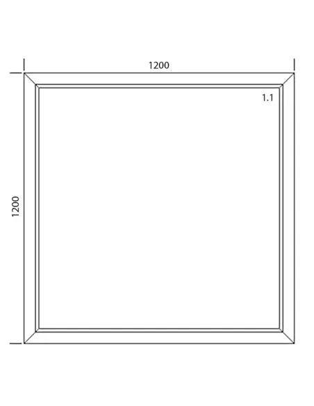 Okno PCV 120 x 120 cm FIX (Stałe) Aluplast IDEAL 8000