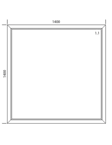 Okno PCV 140 x 140 cm FIX (Stałe) Aluplast IDEAL 4000