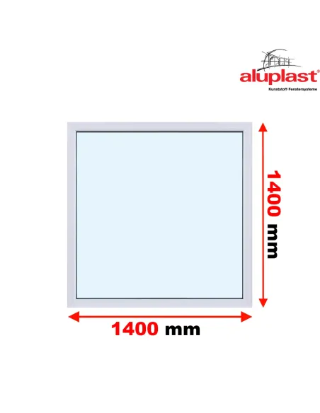 Okno PCV 140 x 140 cm FIX (Stałe) Aluplast IDEAL 8000