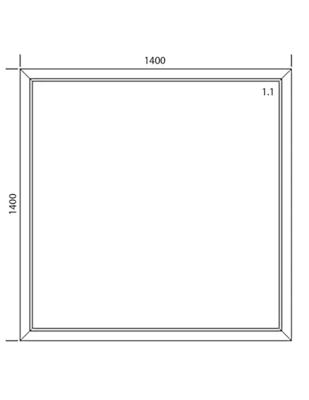 Okno PCV 140 x 140 cm FIX (Stałe) Aluplast IDEAL 8000