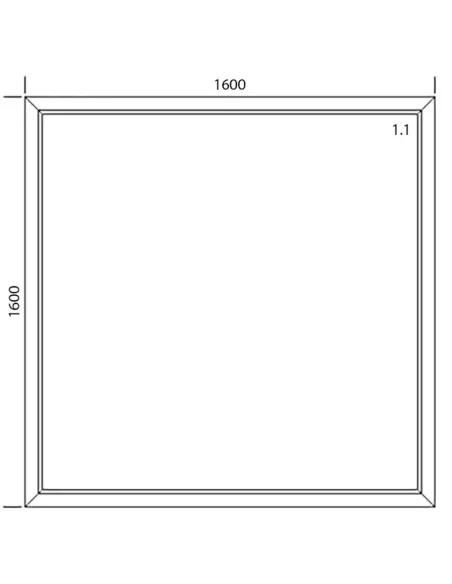 Okno PCV 160 x 160 cm FIX (Stałe) Aluplast IDEAL 8000