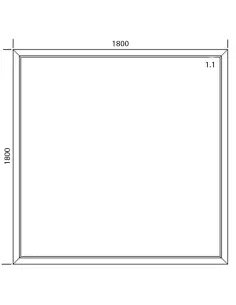 Okno PCV 180 x 180 cm FIX (Stałe) Aluplast IDEAL 4000 2