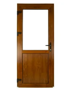Drzwi Zewnętrzne PCV 90 x 210 cm Złoty Dąb 2