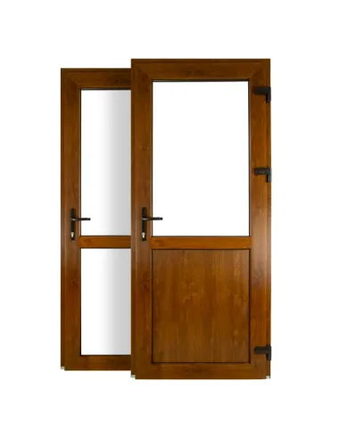 Drzwi Zewnętrzne PCV 110 x 210 cm Złoty Dąb