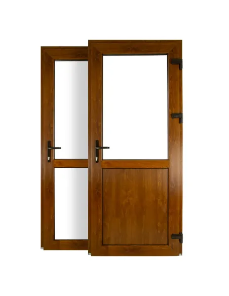 Drzwi Zewnętrzne PCV 110 x 210 cm Złoty Dąb