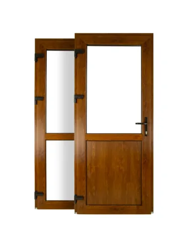 Drzwi Zewnętrzne PCV 110 x 210 cm Złoty Dąb