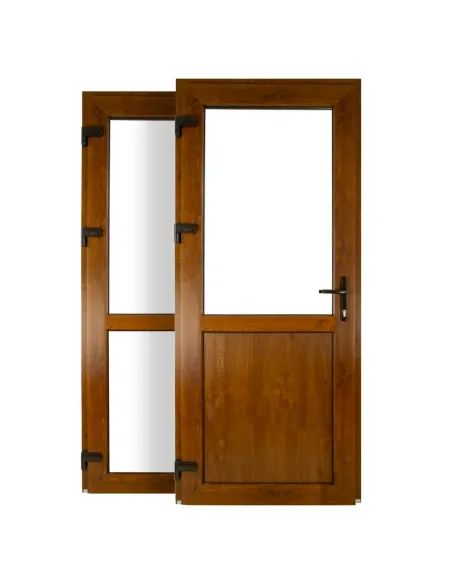 Drzwi Zewnętrzne PCV 110 x 210 cm Złoty Dąb