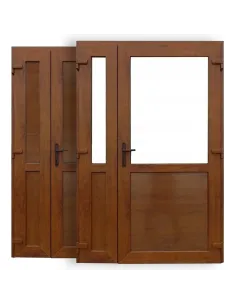 Drzwi Zewnętrzne Dwuskrzydłowe PCV 180 x 210 cm Złoty Dąb