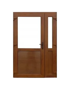 Drzwi Zewnętrzne Dwuskrzydłowe PCV 180 x 210 cm Złoty Dąb 2