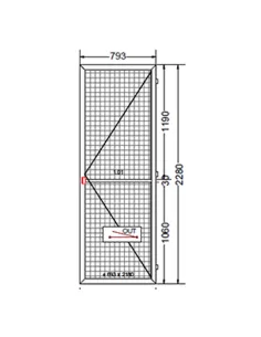 Moskitiera drzwiowa 79,3 x 228 cm - RAL 9016
