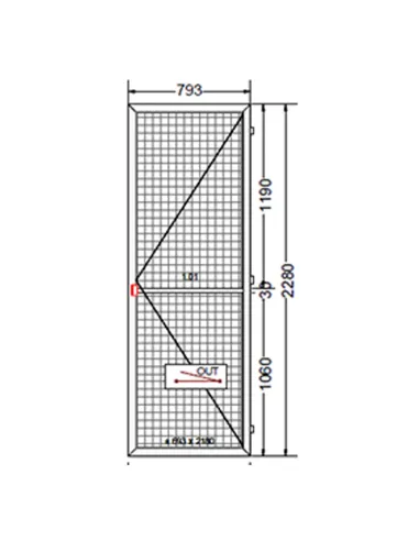 Moskitiera drzwiowa 79,3 x 228 cm - RAL 9016