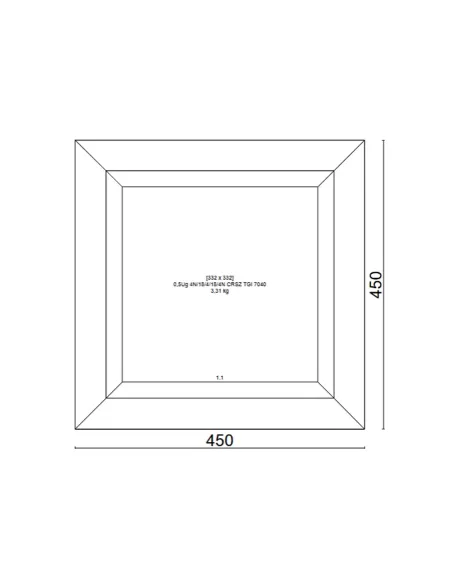 Okno PCV 45 x 45 cm FIX (Stałe) Trzyszybowe Veka Softline 82 MD