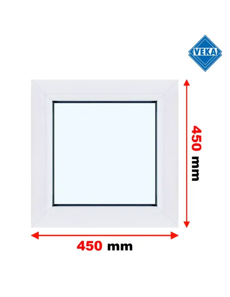 Okno PCV 45 x 45 cm FIX (Stałe) Trzyszybowe Veka Softline 82 MD