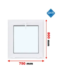 Okno PCV 75 x 80 cm Uchylne Trzyszybowe Veka Softline 82 MD