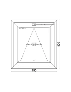 Okno PCV 75 x 80 cm Uchylne Trzyszybowe Veka Softline 82 MD 2