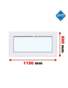 Okno PCV 115 x 60 cm Uchylne Trzyszybowe Veka Softline 82 MD