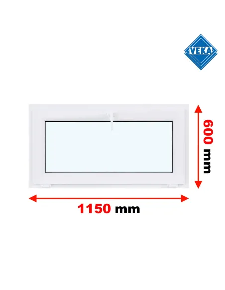 Okno PCV 115 x 60 cm Uchylne Trzyszybowe Veka Softline 82 MD