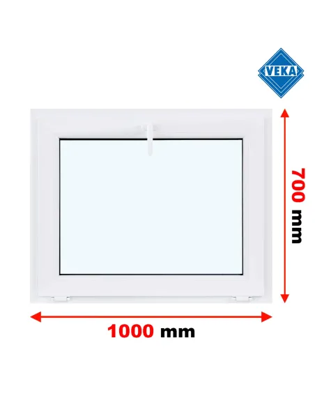 Okno PCV 100 x 70 cm Uchylne Trzyszybowe Veka Softline 82 MD