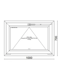 Okno PCV 100 x 70 cm Uchylne Trzyszybowe Veka Softline 82 MD 2