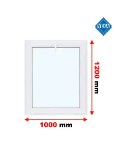 Okno PCV 100 x 120 cm Uchylne Trzyszybowe Veka Softline 82 MD