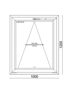 Okno PCV 100 x 120 cm Uchylne Trzyszybowe Veka Softline 82 MD 2