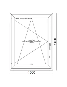 Okno PCV 105 x 140 cm Rozwierno-Uchylne Trzyszybowe Veka Softline 82 MD 2