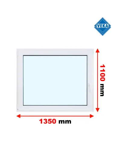 Okno PCV 1350 x 1100 Rozwierno-Uchylne Trzyszybowe Veka Softline 82 MD