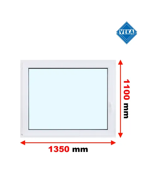 Okno PCV 135 x 110 cm Rozwierno-Uchylne Trzyszybowe Veka Softline 82 MD