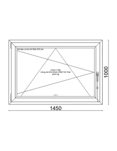 Okno PCV 145 x 100 cm Rozwierno-Uchylne Trzyszybowe Veka Softline 82 MD 2