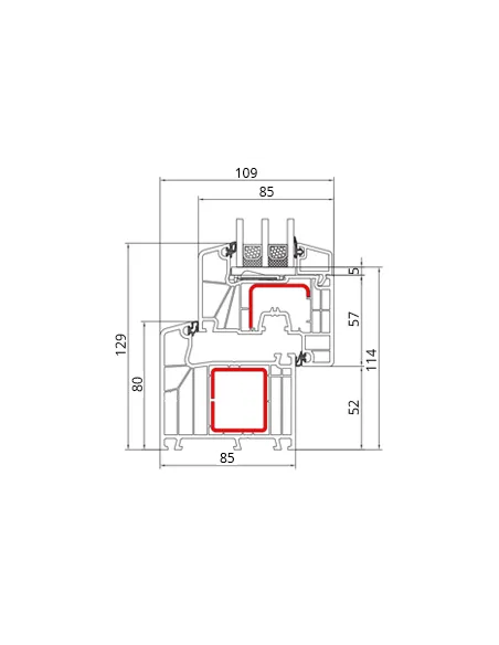 Okno PCV 50 x 50 cm Uchylne Trzyszybowe Aluplast IDEAL 7000