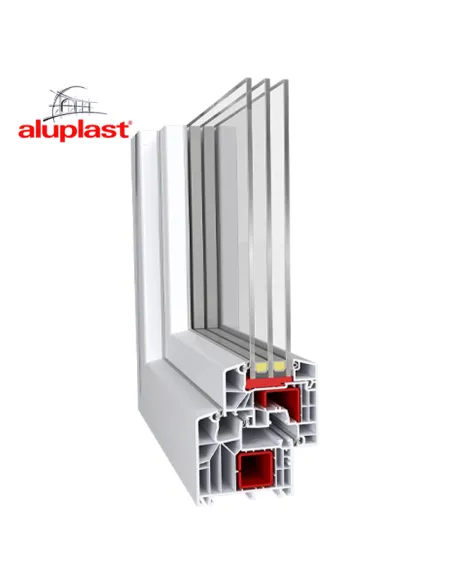 Okno PCV 60 x 60 cm Uchylne Trzyszybowe Aluplast IDEAL 7000