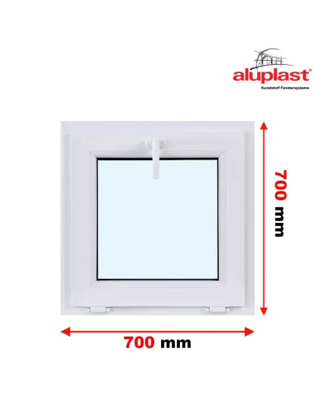 Okno PCV 70 x 70 cm Uchylne Trzyszybowe Aluplast IDEAL 7000