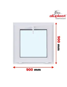 Okno PCV 90 x 90 cm Uchylne Trzyszybowe Aluplast IDEAL 7000