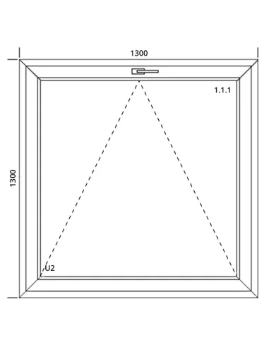 Okno PCV 130 x 130 cm Uchylne Trzyszybowe Aluplast IDEAL 7000